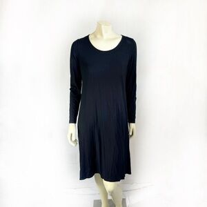 Eileen Fisher Stretch Jersey Black Dreas Size Medium